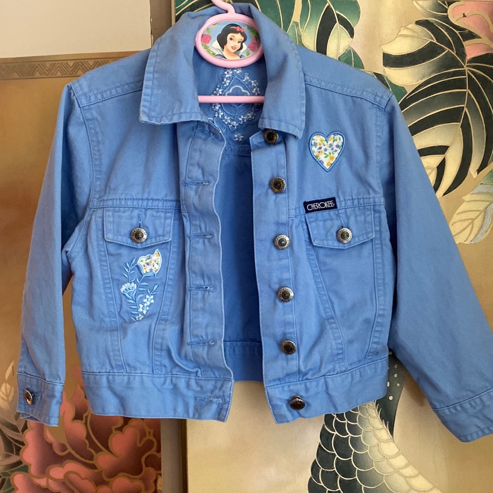 Vintage Cherokee blue cotton jean jacket sz 4